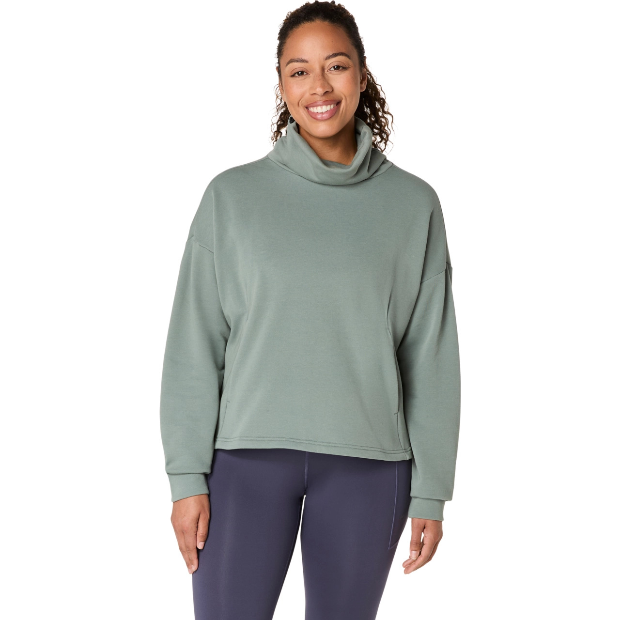NAGINO FRENCH TERRY HIGH NECK TOP - 6