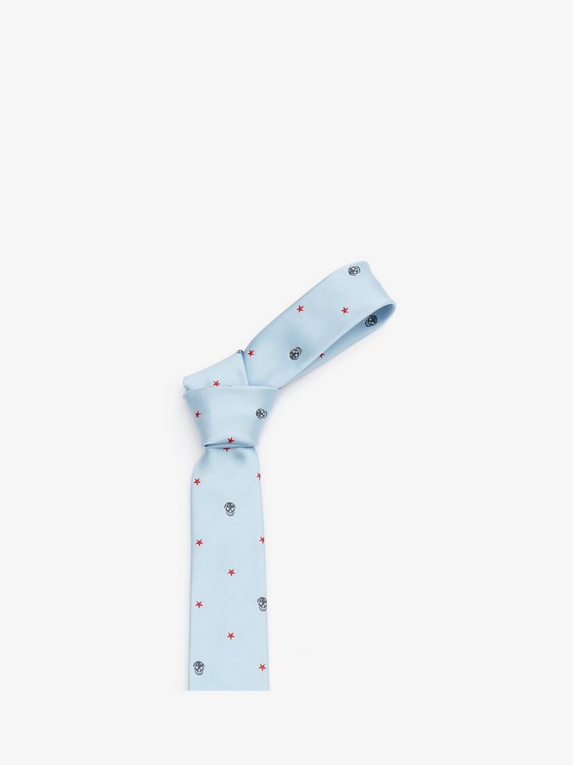 Men's Star And Skull Tie in Bluette 2