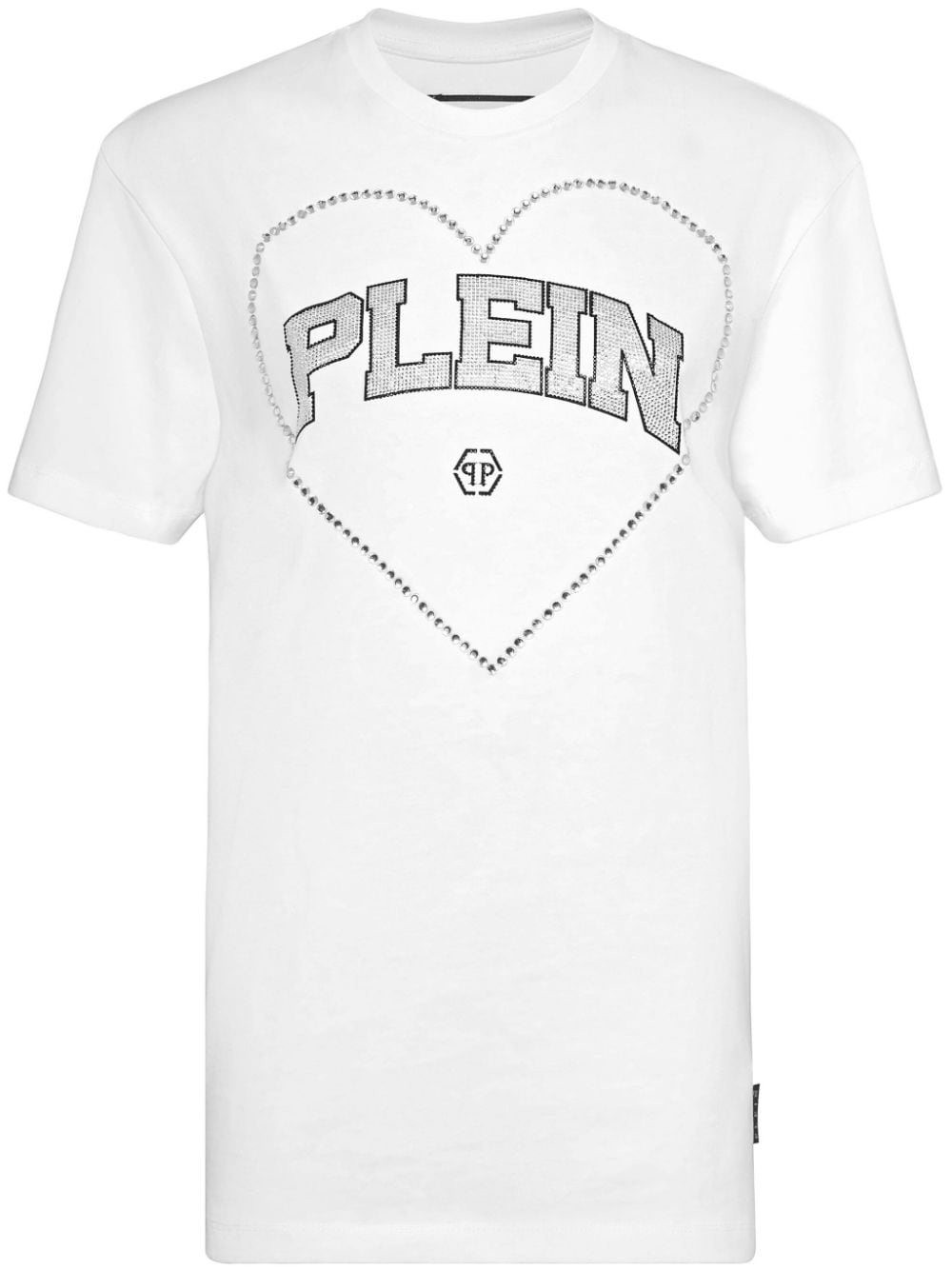 rhinestone-embellished cotton T-shirt - 1