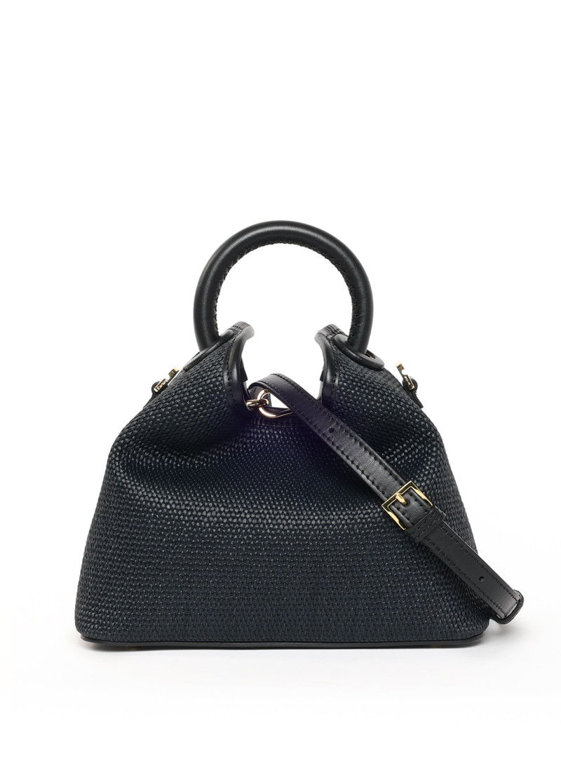 Baozi Raffia/Leather Black 4