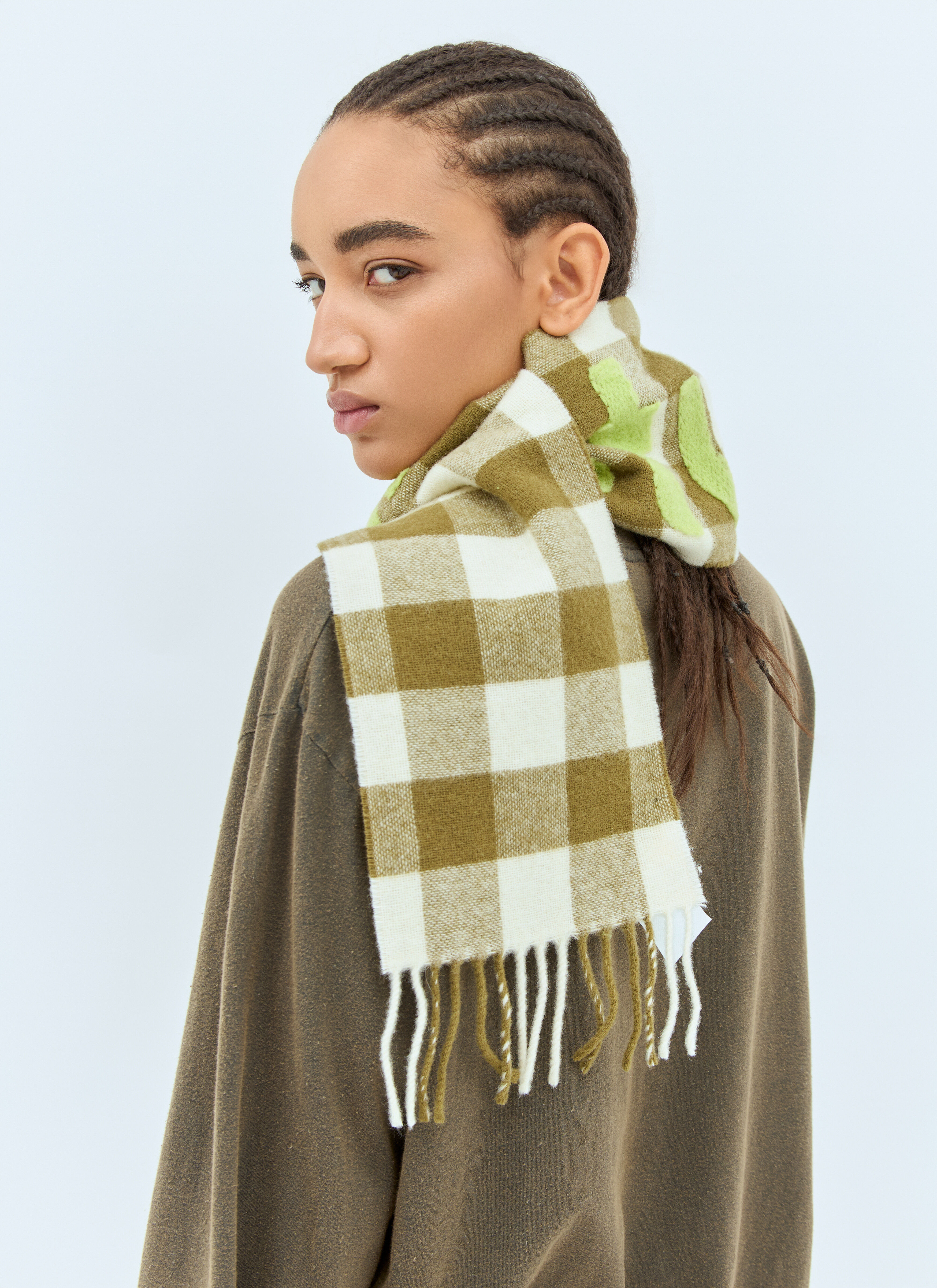 Narrow Check Logo Scarf - 4