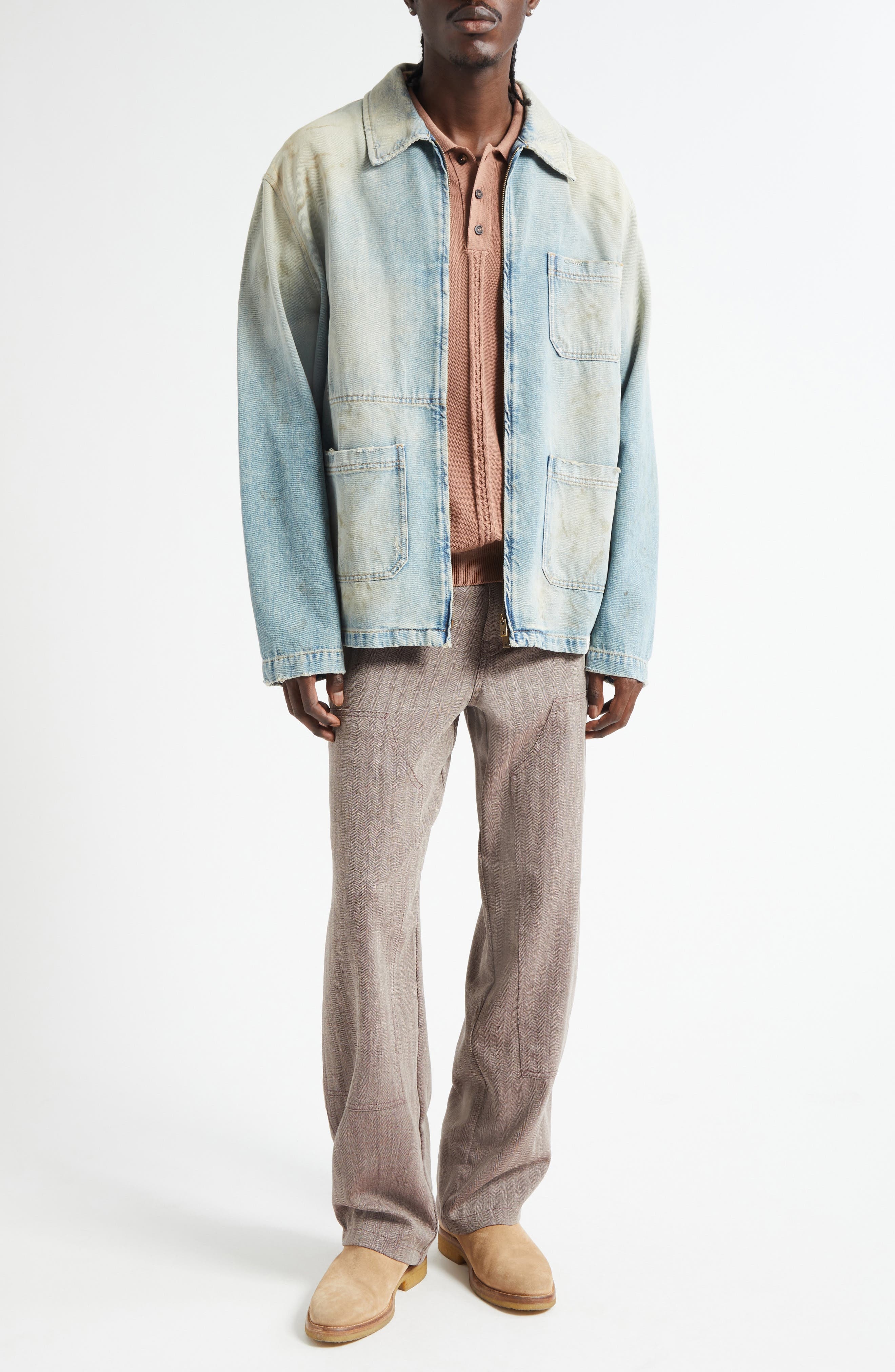 Golden Goose Journey Mackenzie Denim Work Jacket in Light Blue at Nordstrom - 2