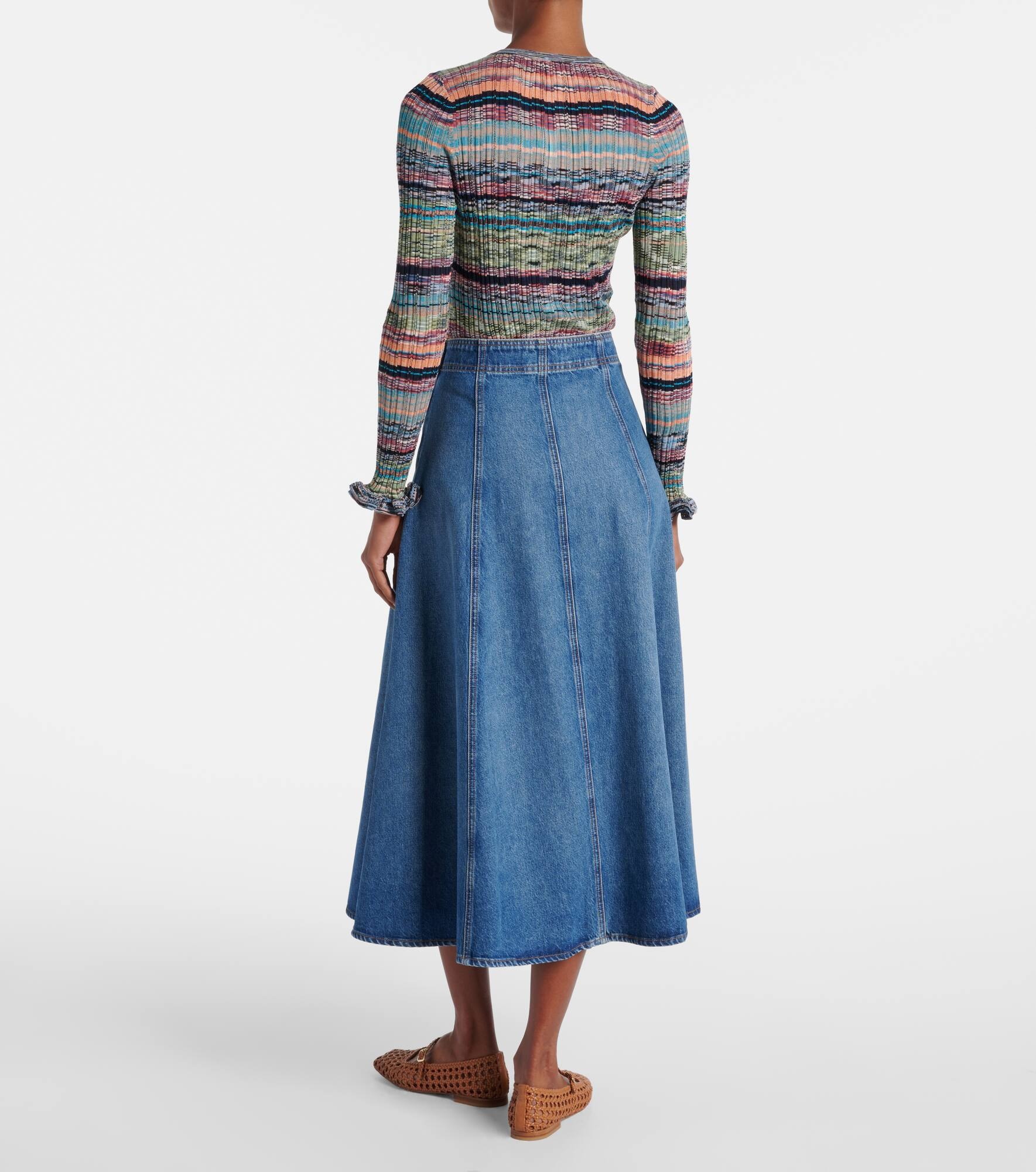 Uma denim midi skirt - 3