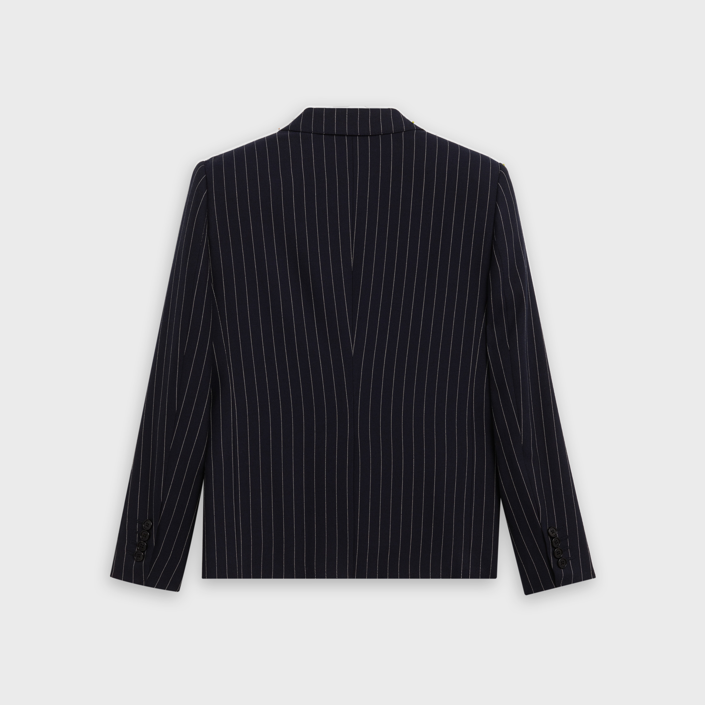 SHORT JACKET IN STRIPED WOOL AND COTTON - 2