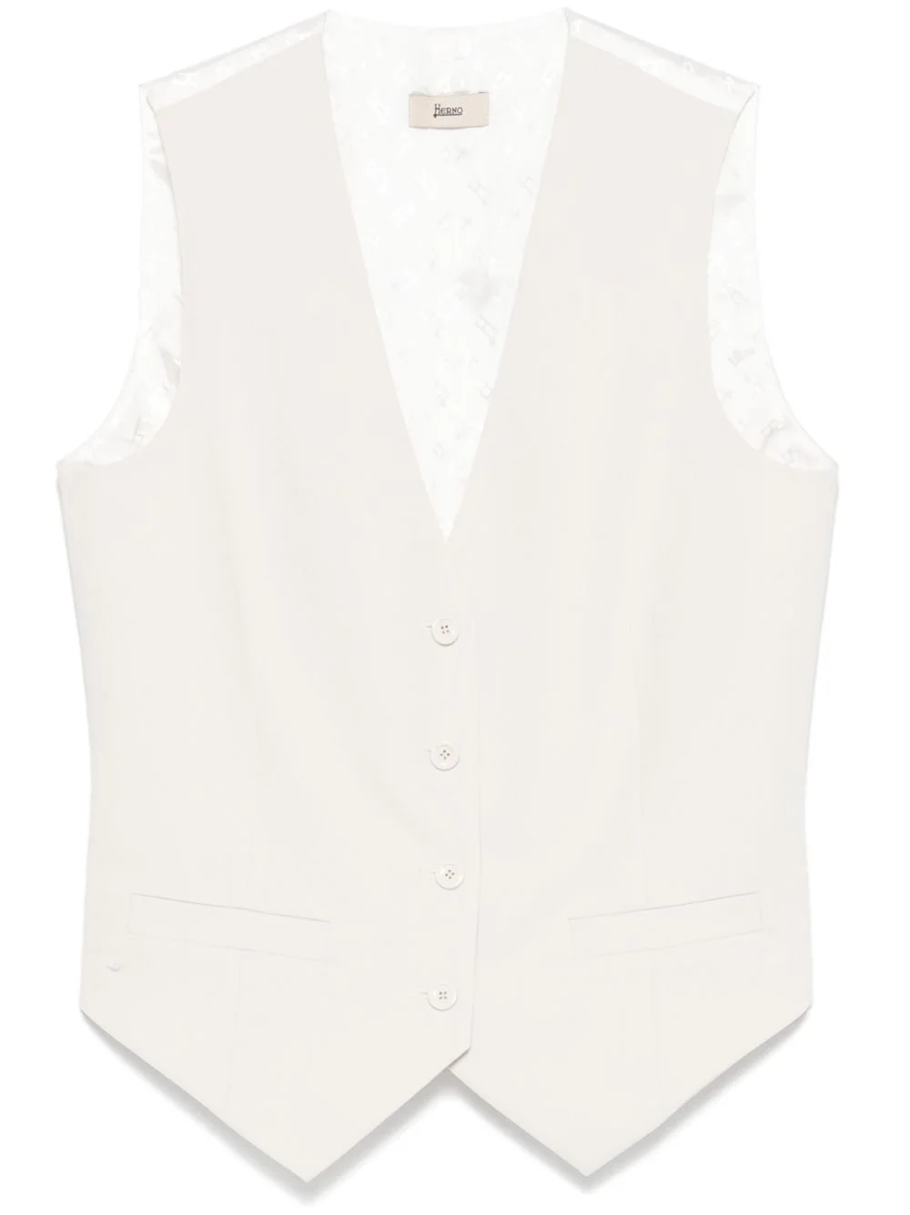 logo-jacquard waistcoat - 1