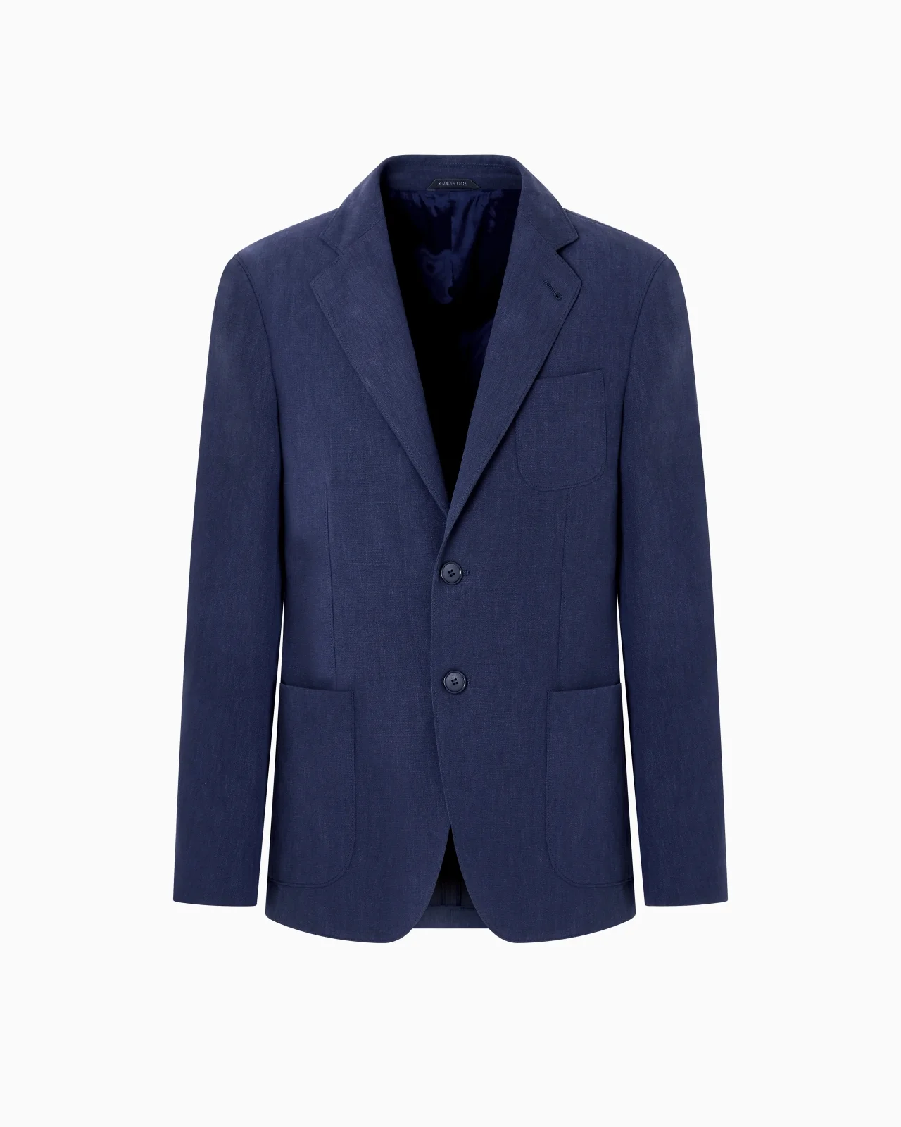 UPTON LINE SINGLE-BREASTED JACKET IN LINEN CANVAS - 1