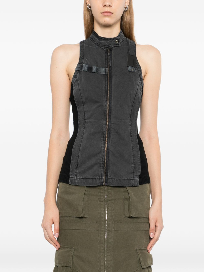 panelled high-neck jacket 6