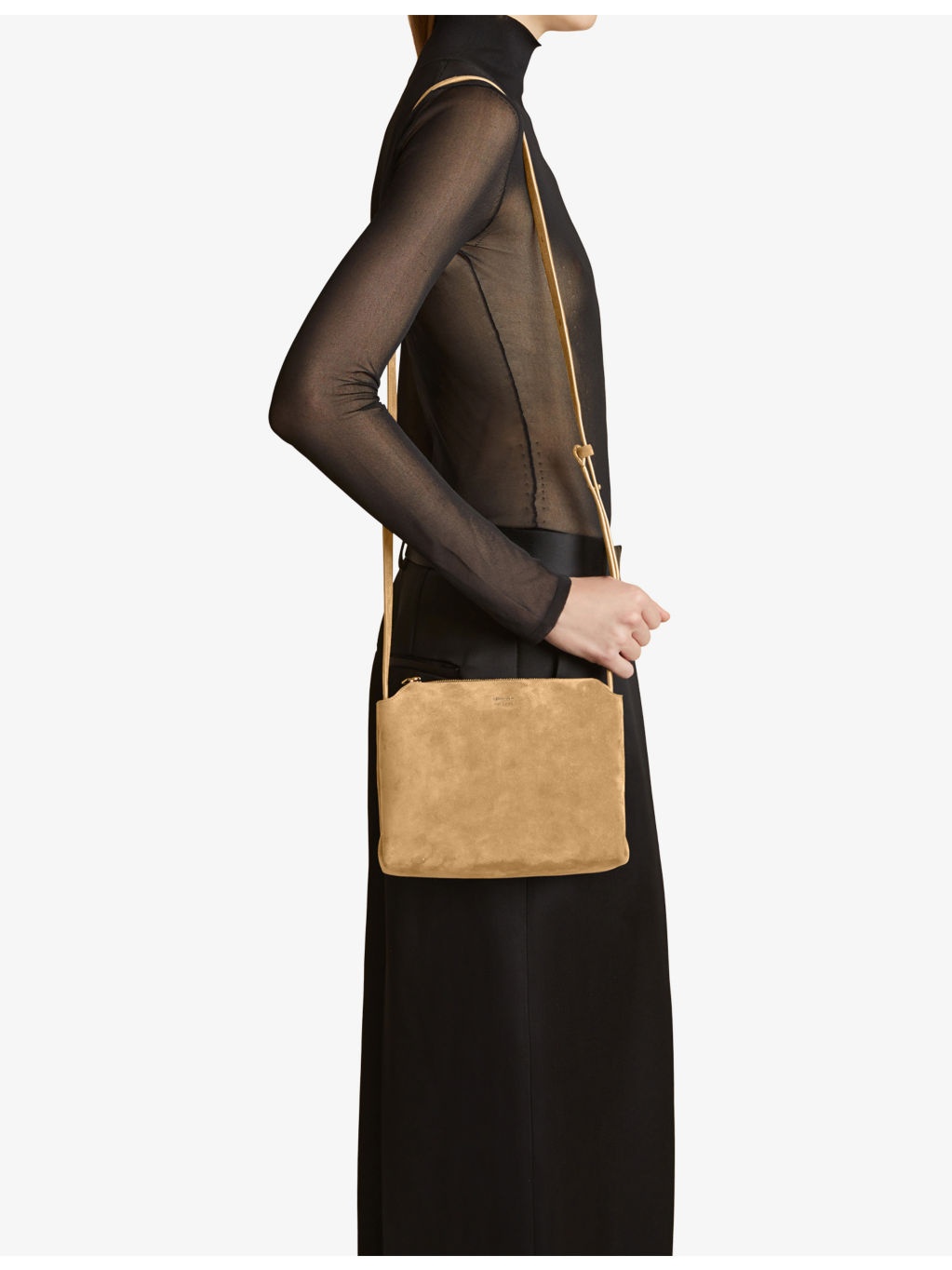 Lina Medium Suede Cross-Body Bag - 3