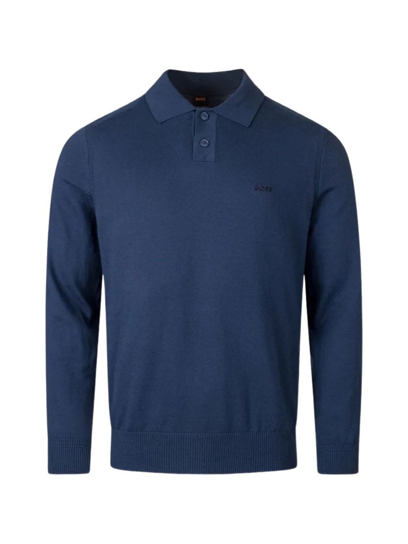 logo-embroidered buttoned polo top 1