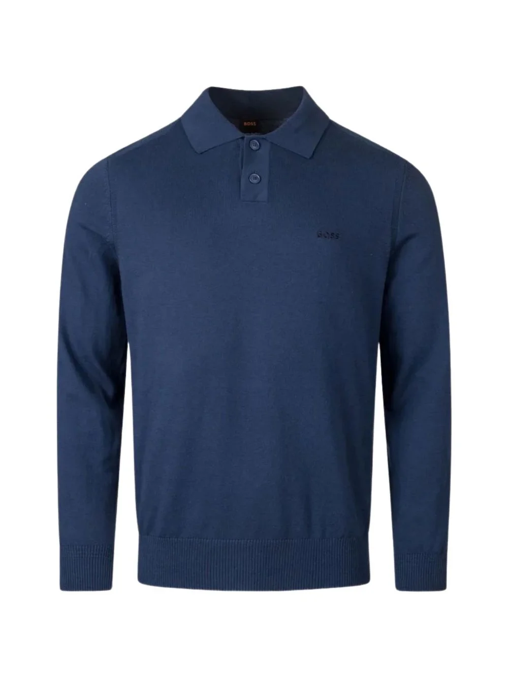logo-embroidered buttoned polo top - 1