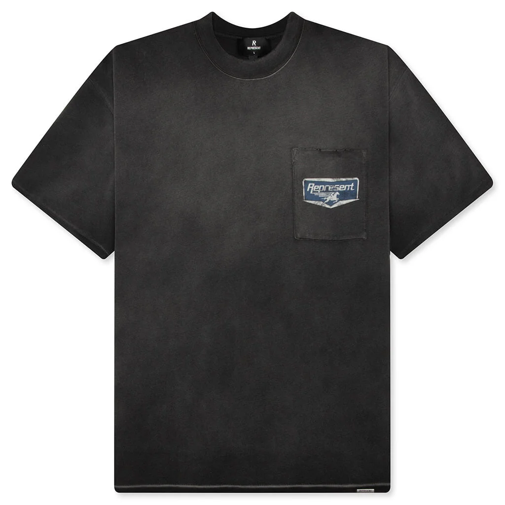 NOTHING FASTER T-SHIRT - STAINED BLACK - 1