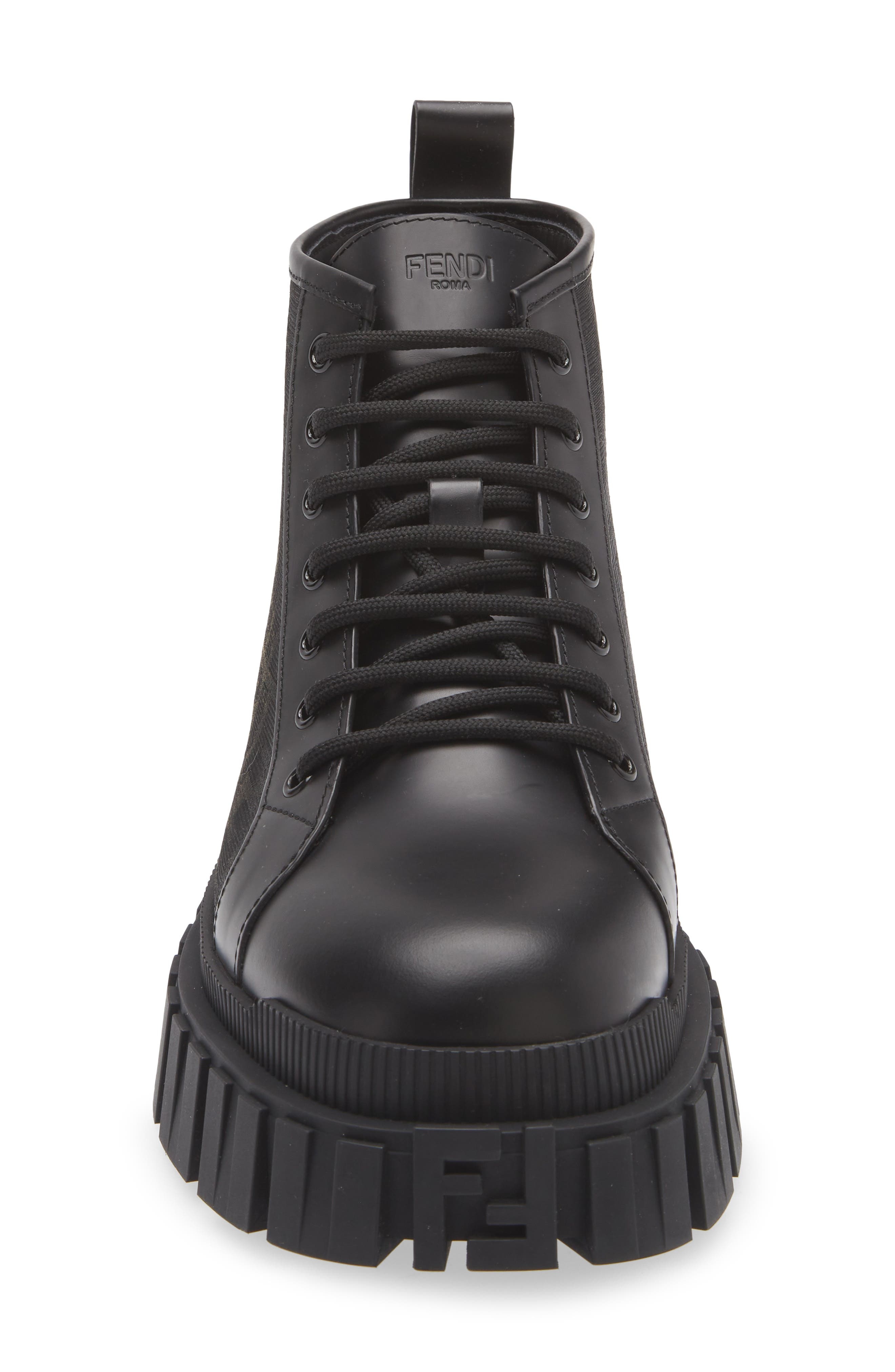 Fendi Force Biker Boot in Nero Tab Nero Nero at Nordstrom - 4