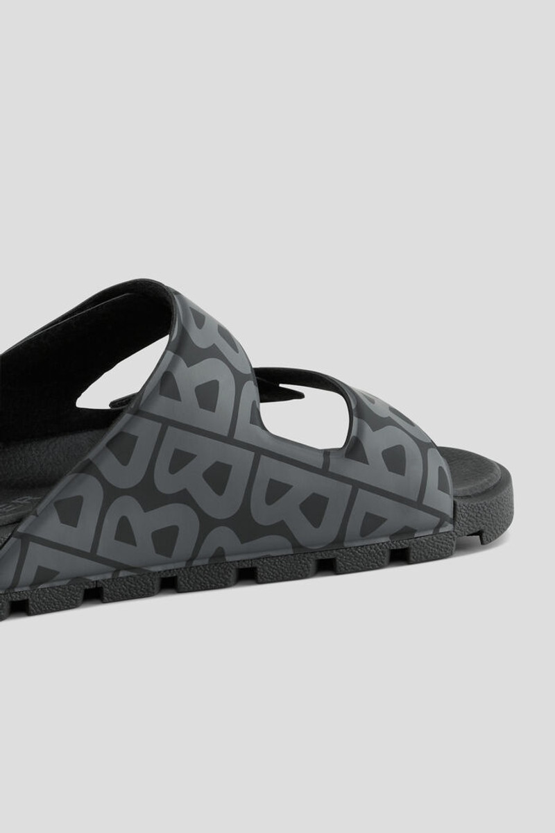 Biarritz Slip-ons in Black/Gray 7