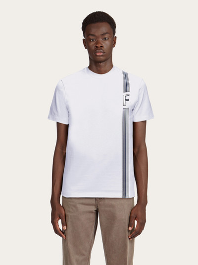 FERRAGAMO Short sleeved t-shirt with College Stripes outlook