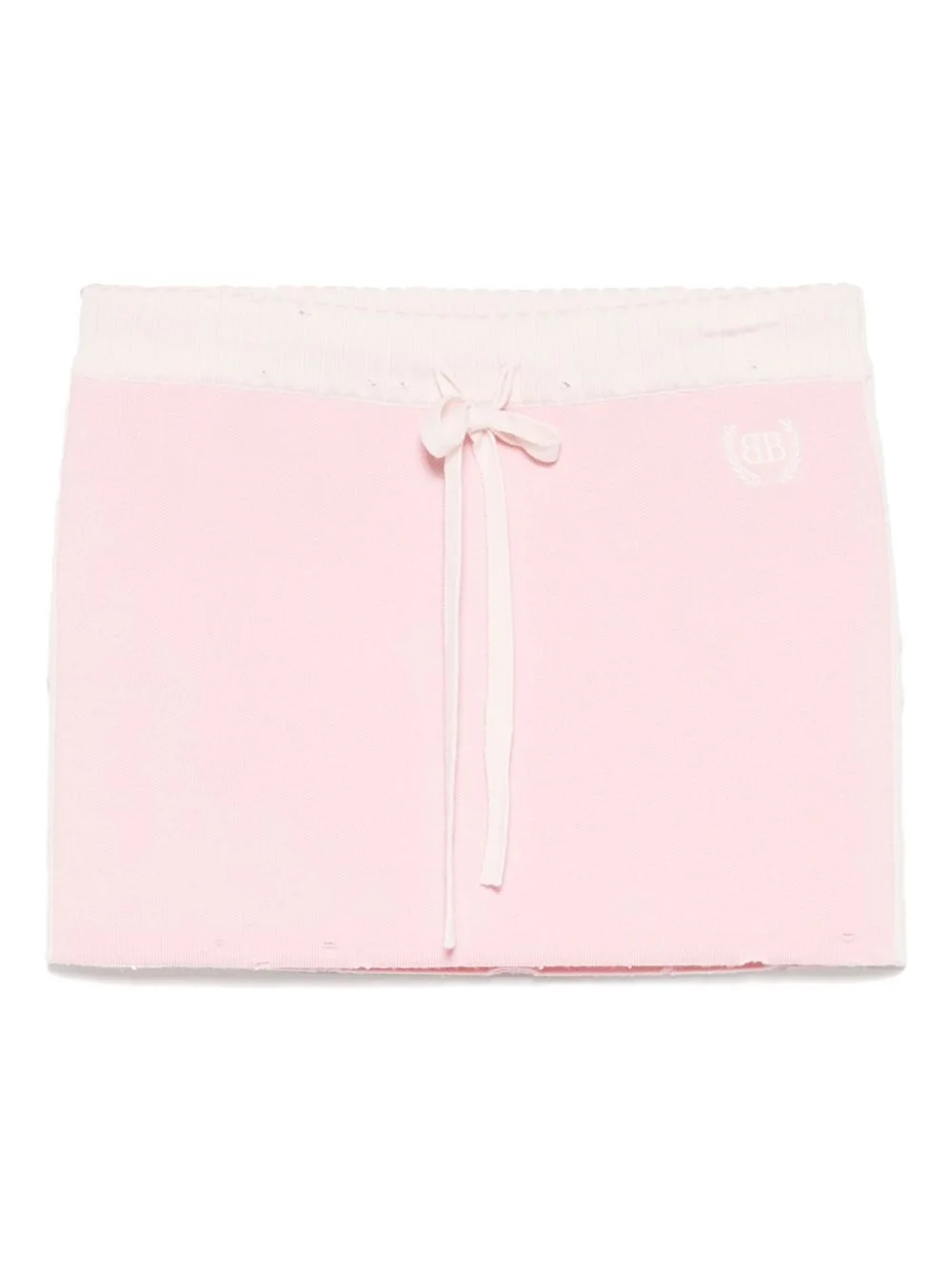 logo-embroidered mini skirt - 1