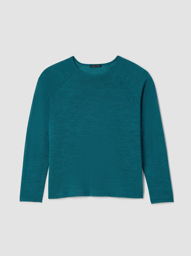Superfine Merino Crew Neck Top in Regenerative Wool 1