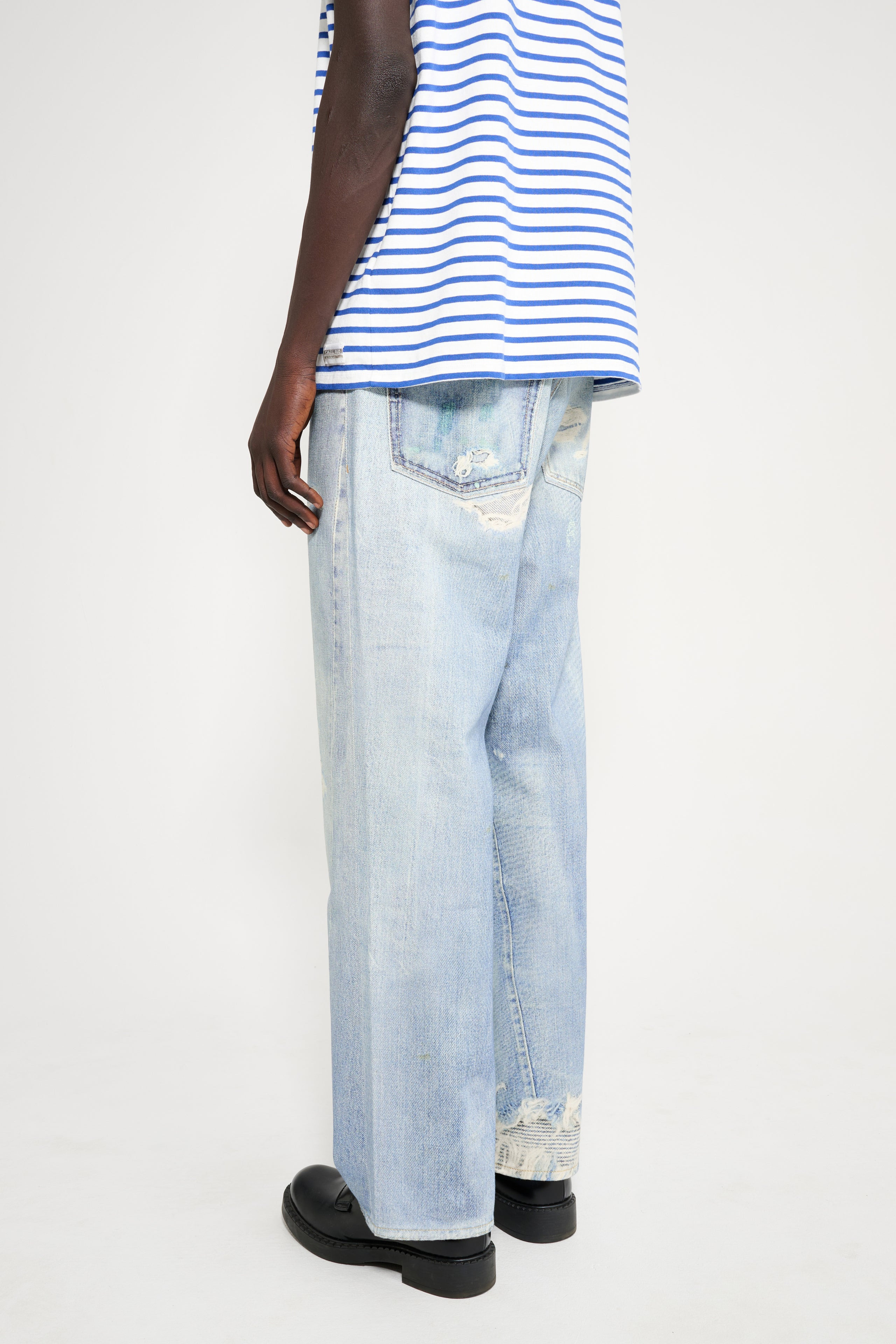 OUR LEGACY THIRD CUT DIGITAL DENIM PRINT JEANS BLUE - 2