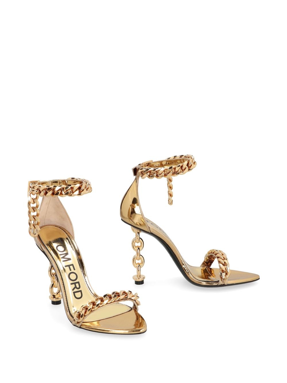 100mm metallic-effect sandals - 2