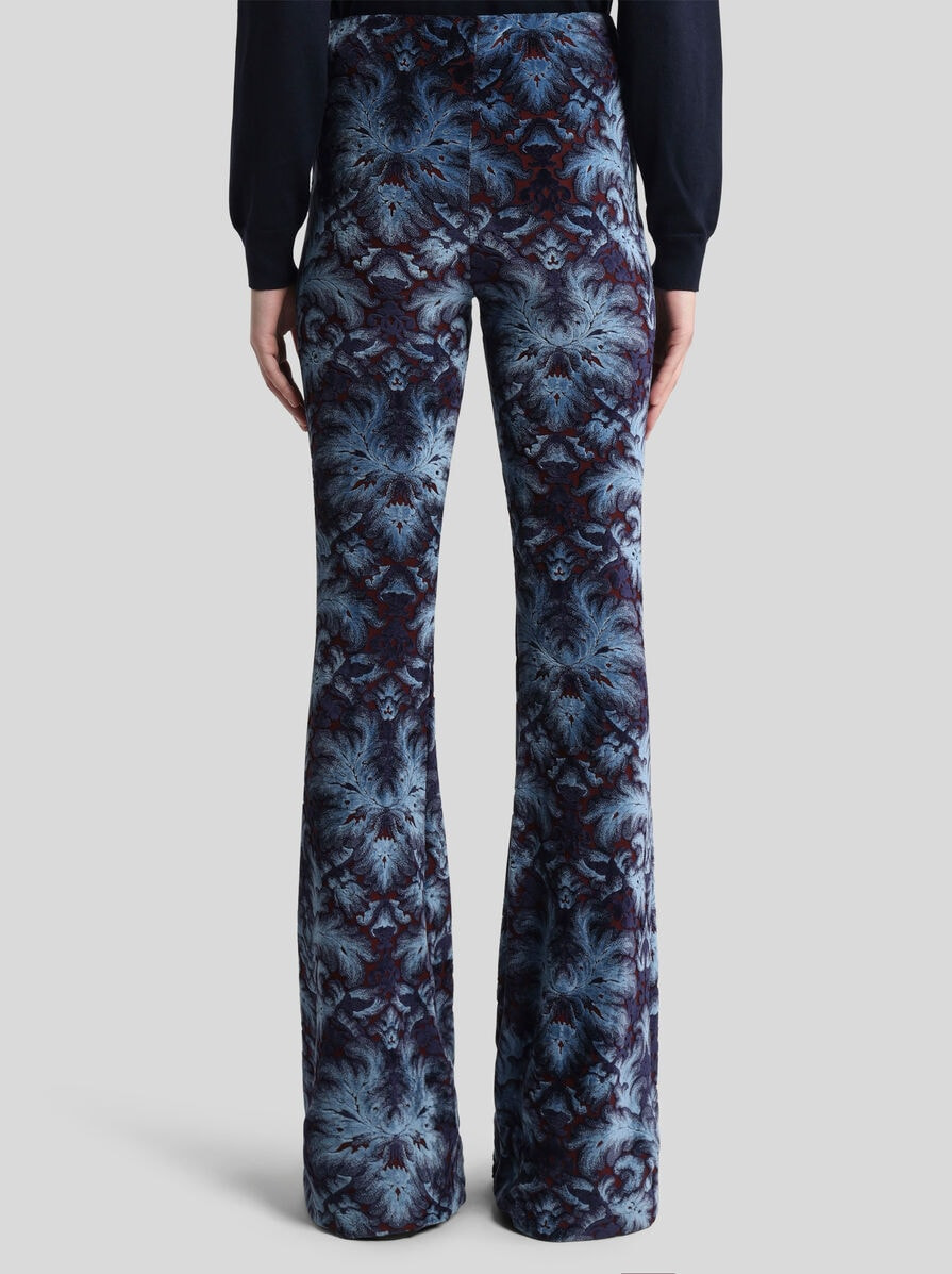 FLARED JERSEY AND CHENILLE JACQUARD TROUSERS - 4