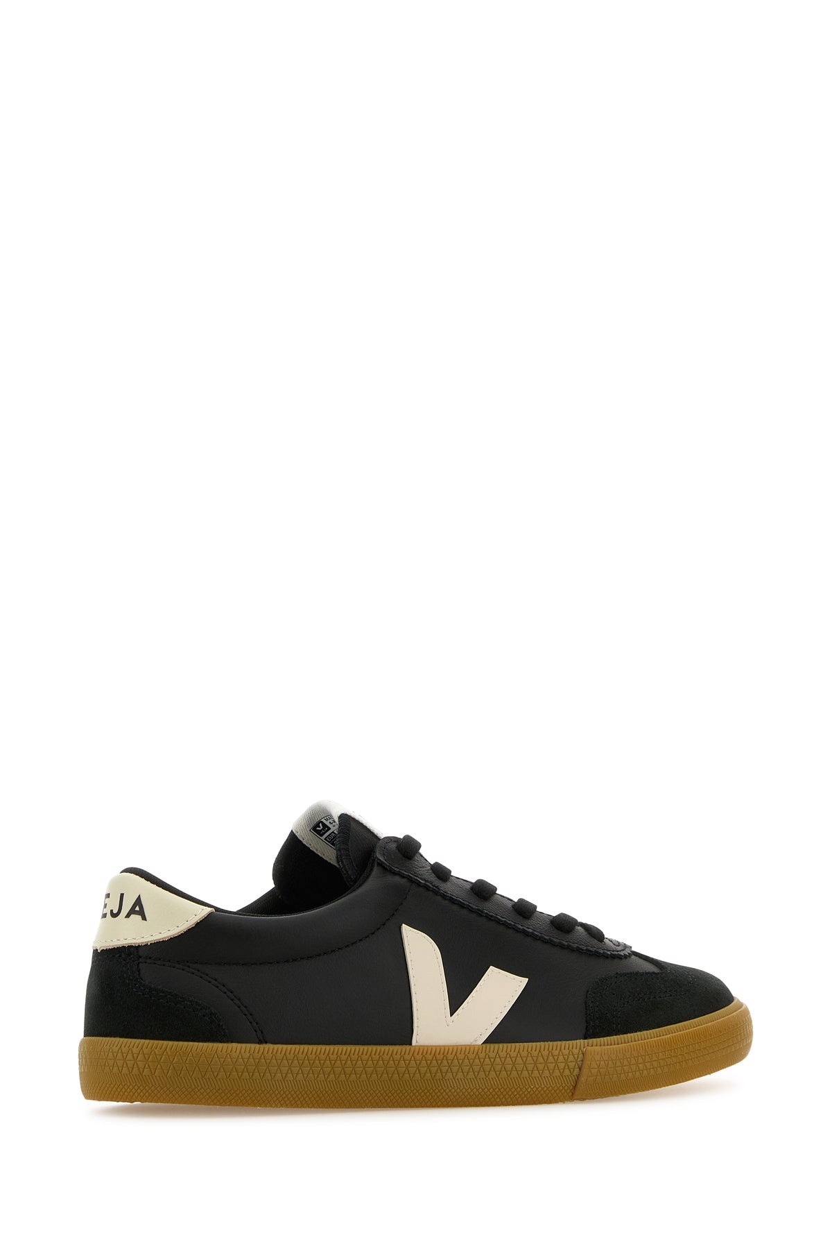 Black leather Volley O.T. sneakers - 3