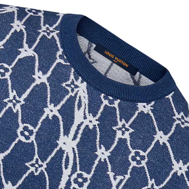 LOUIS VUITTON Cotton T-shirt 'Blue' 1AFQQR - 3