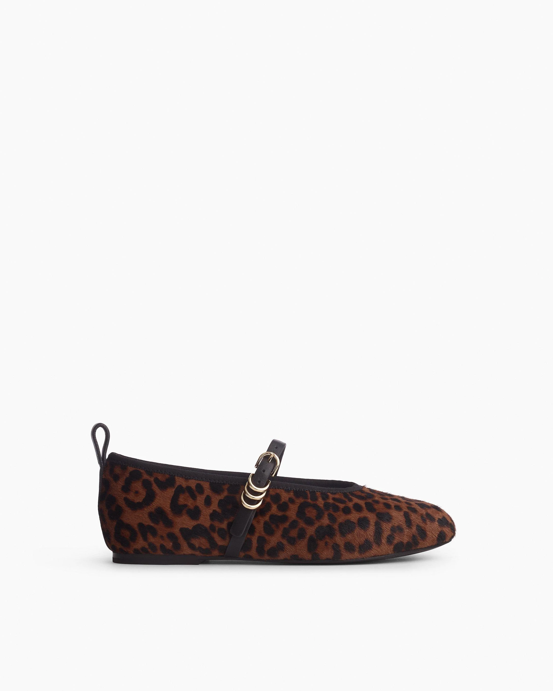 Spire Leopard Calf-Hair Mary Janes - 1