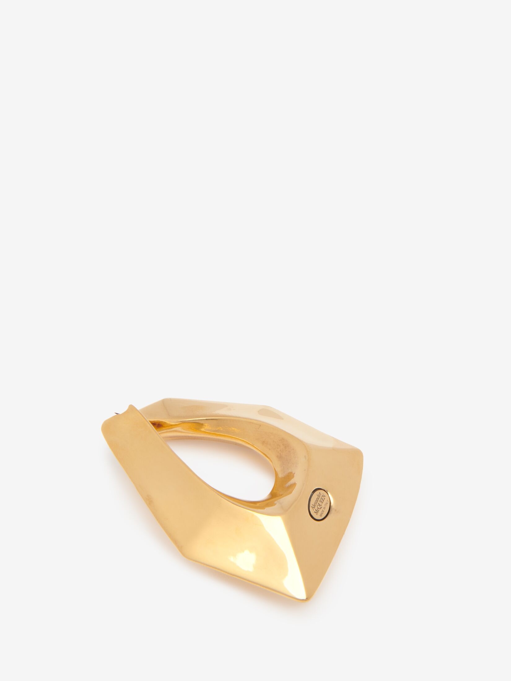 Women's Modernist Earrings in Antique Gold - 3