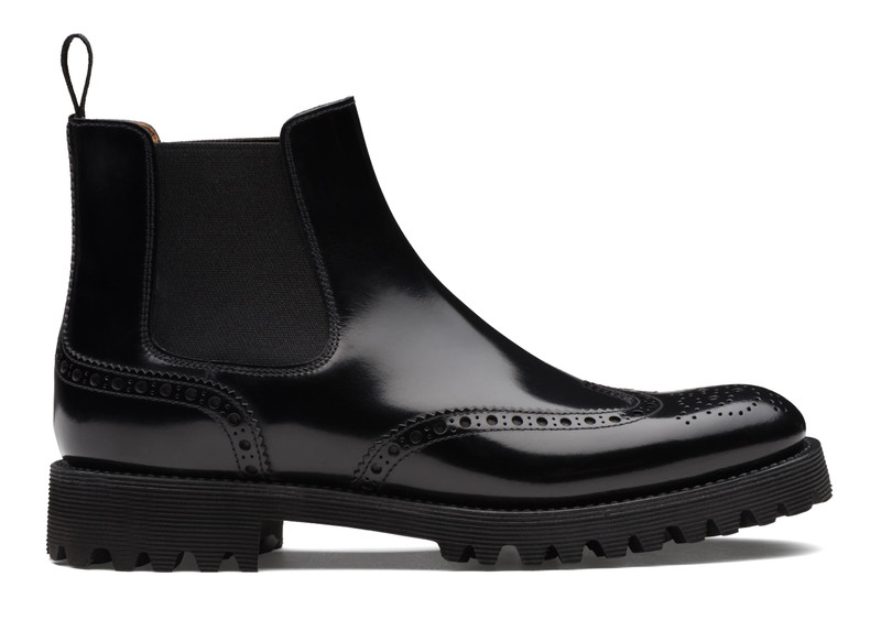 Charlize
Polished Binder Chelsea Boot Brogue Black 1