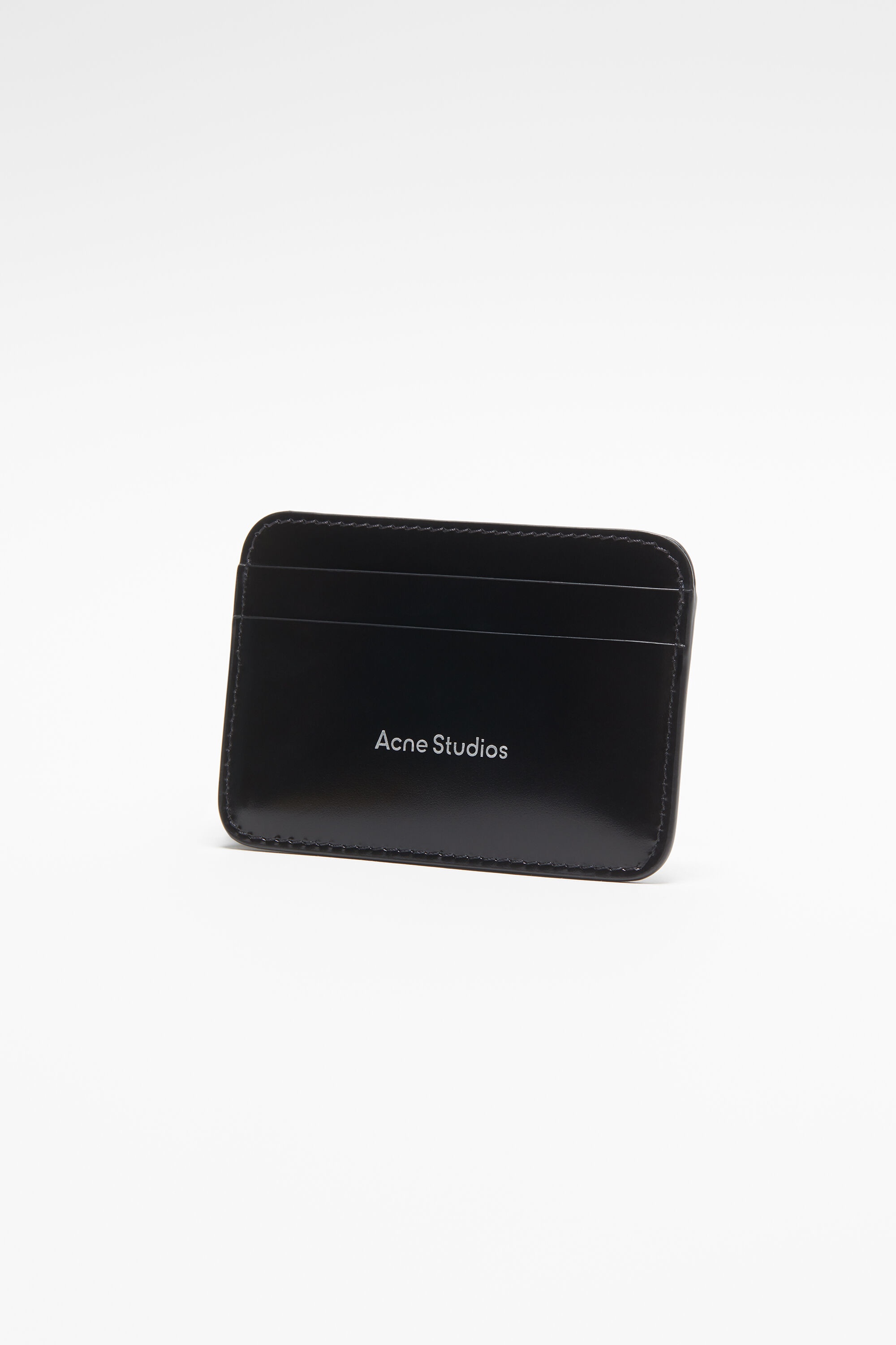 Leather card holder - Black - 3