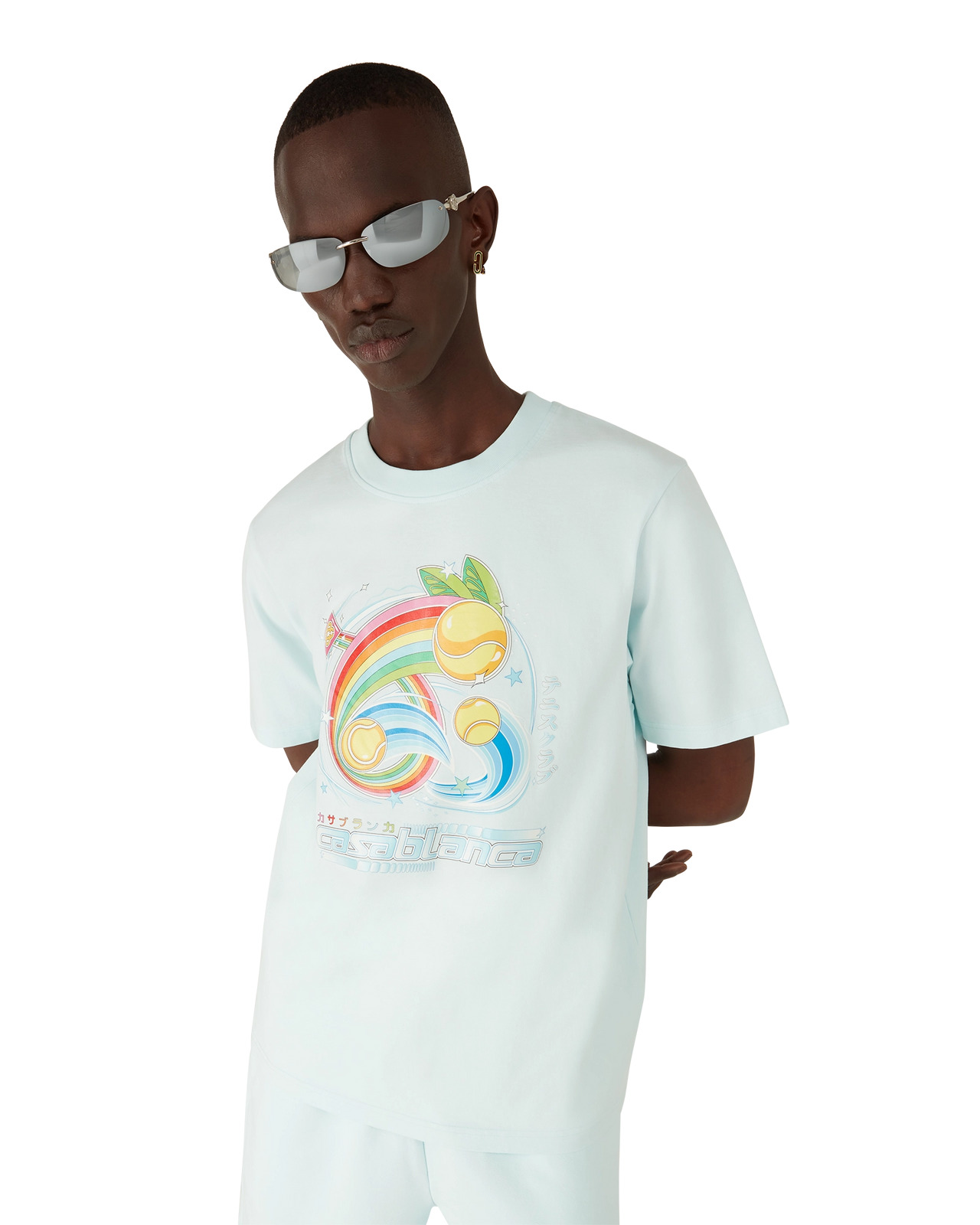 Manga Tennis Ball Short Sleeve T-Shirt | Casablanca Paris - 2