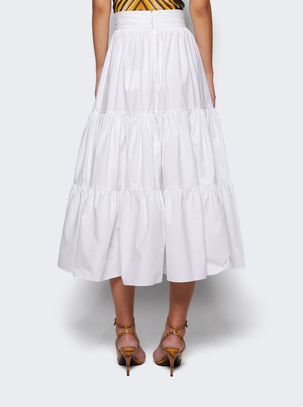 Skirt With Monogram Mirror Snake Charm White - 4
