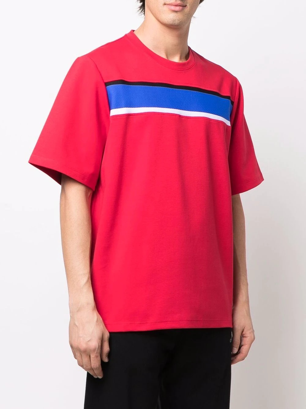 striped band short-sleeve T-shirt - 3