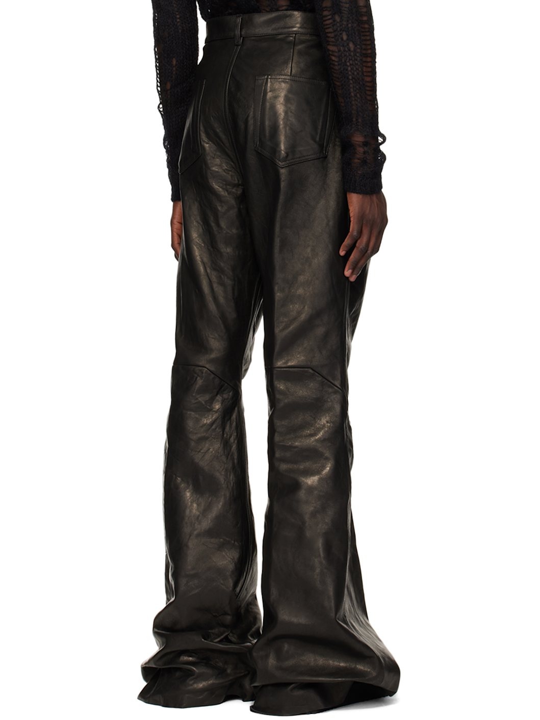 Black Porterville Bolan Leather Trousers - 3