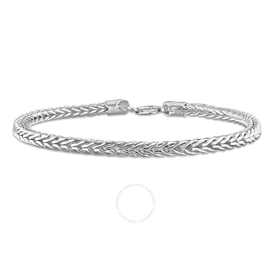 Amour - AMOUR Foxtail Chain Bracelet In Sterling Silver, 9 In - 1