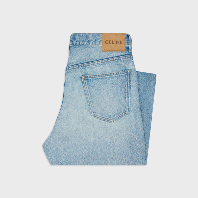 CELINE wide leg jeans in golden harmony wash denim outlook