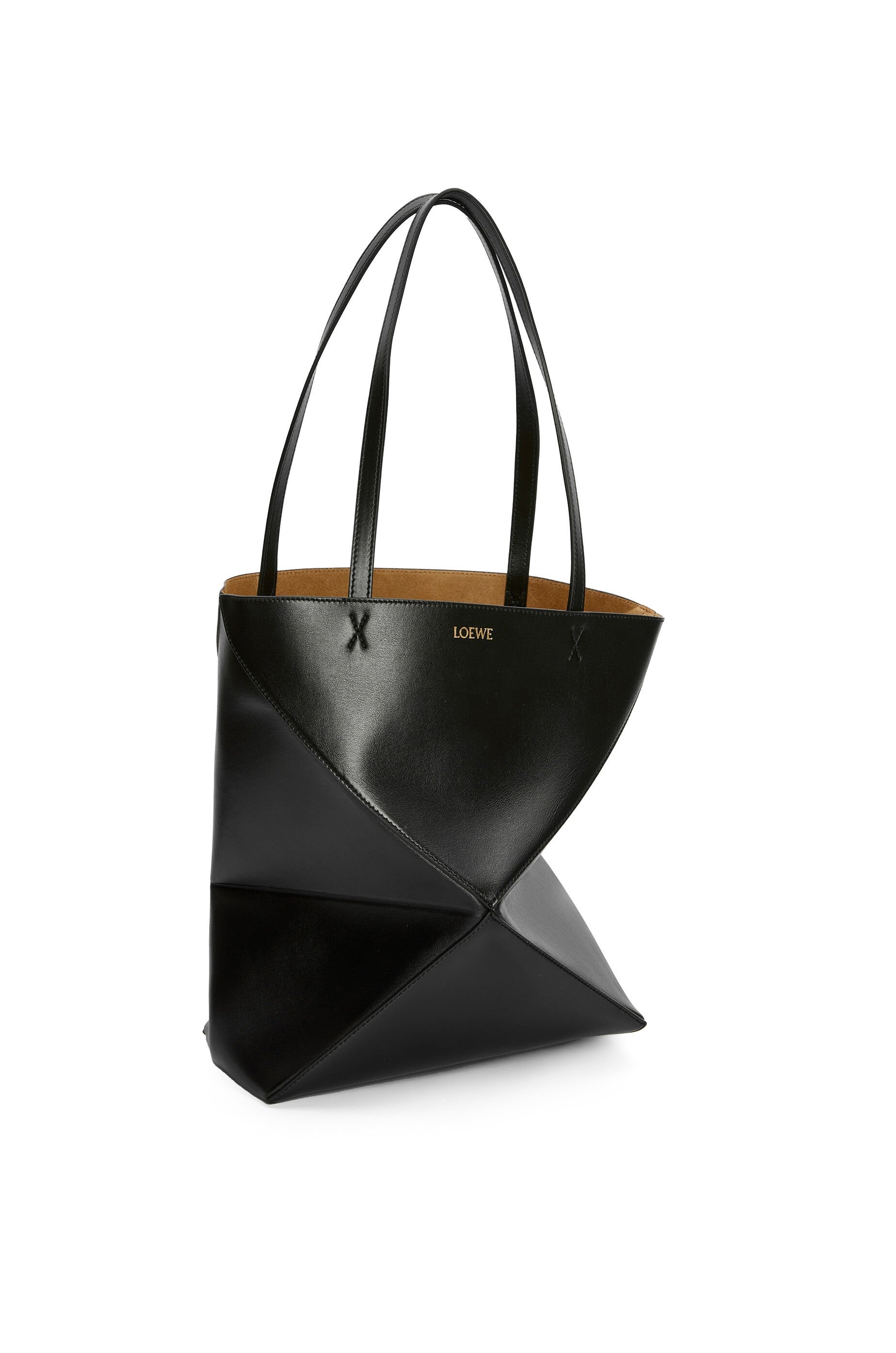 Puzzle Fold Tote in shiny calfskin - 3