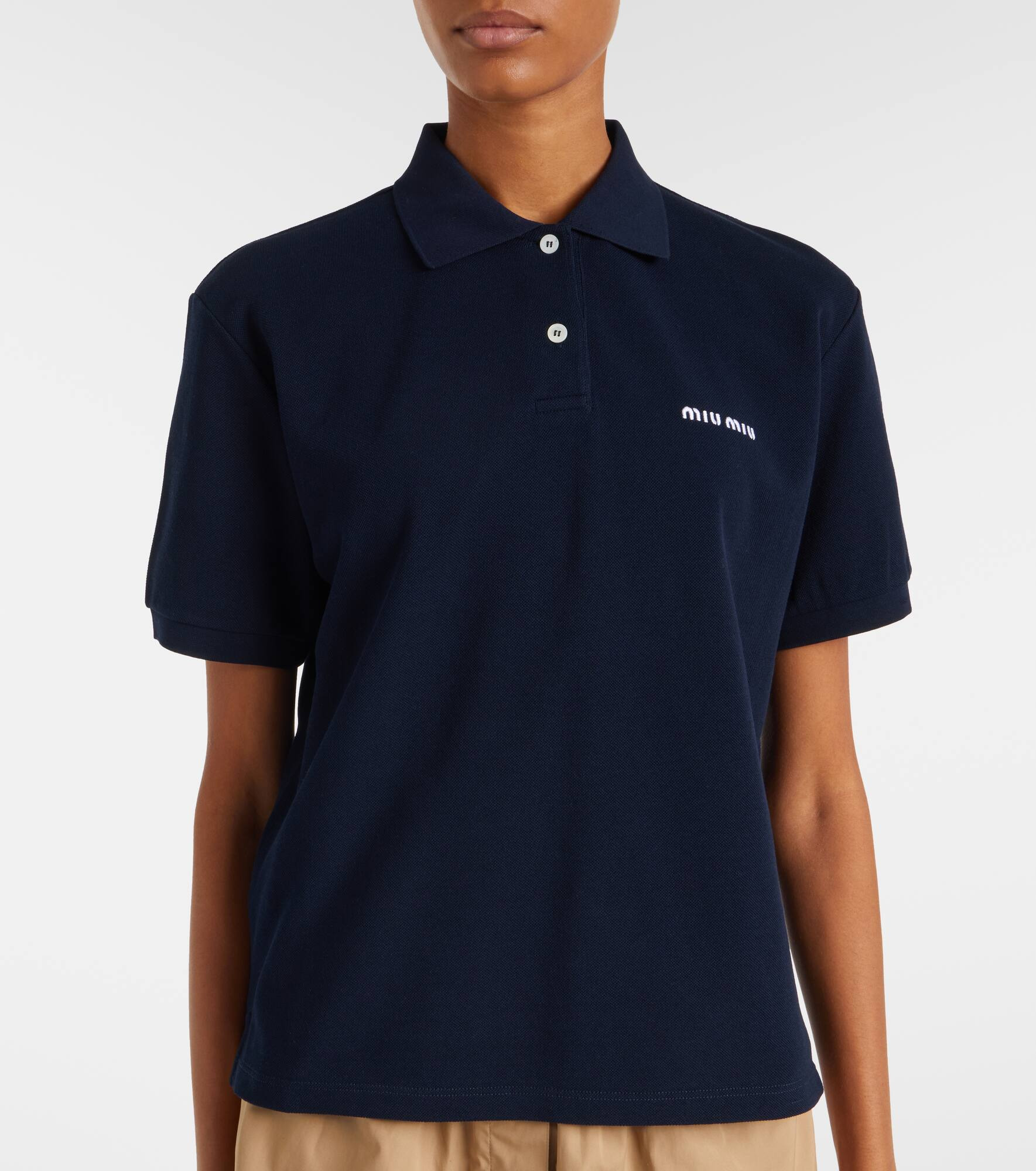 Logo cotton piqué polo shirt - 5