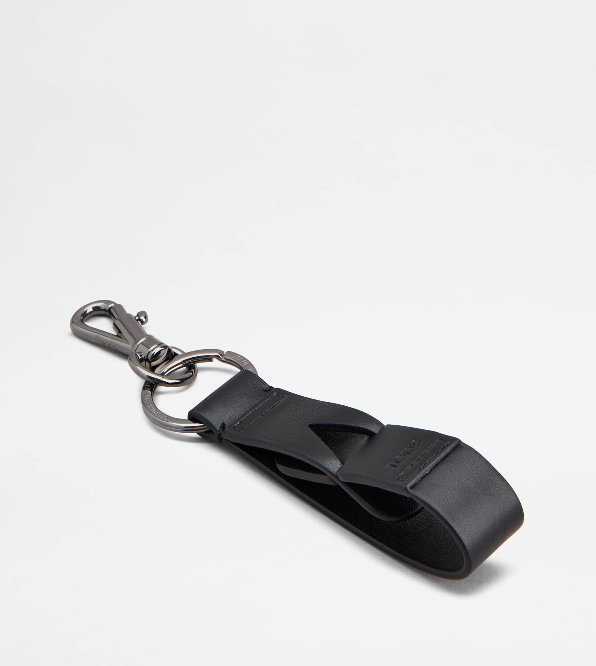 KEY HOLDER IN LEATHER - BLACK - 2