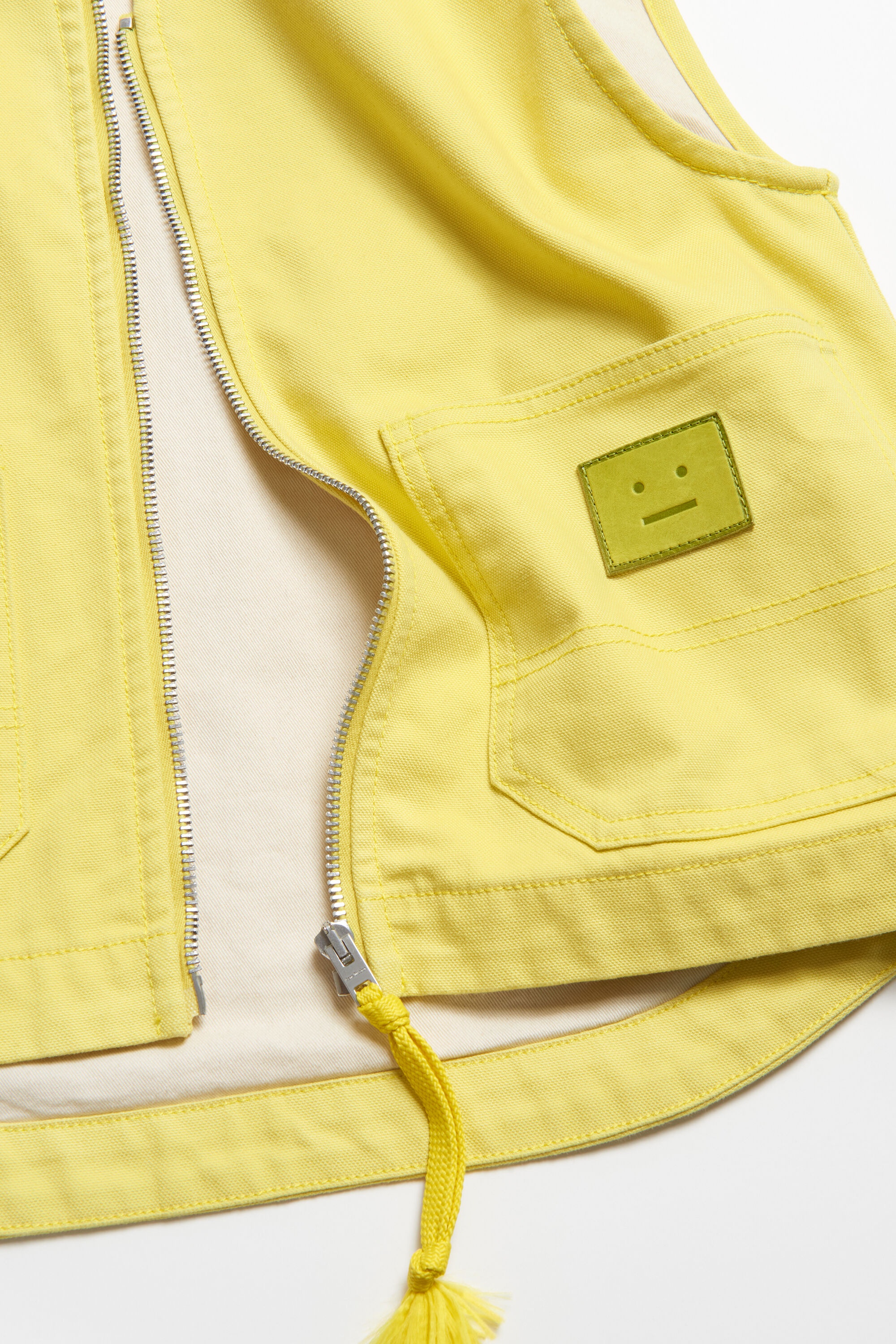 Canvas vest jacket - Dusty yellow - 7