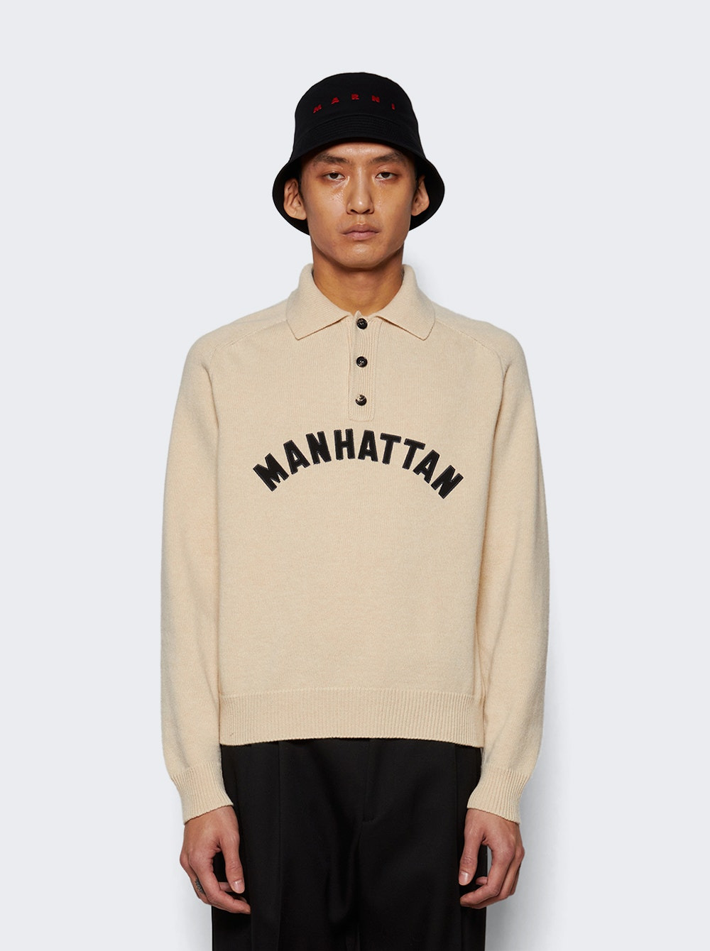 Manhattan Polo Sweater Cream - 3