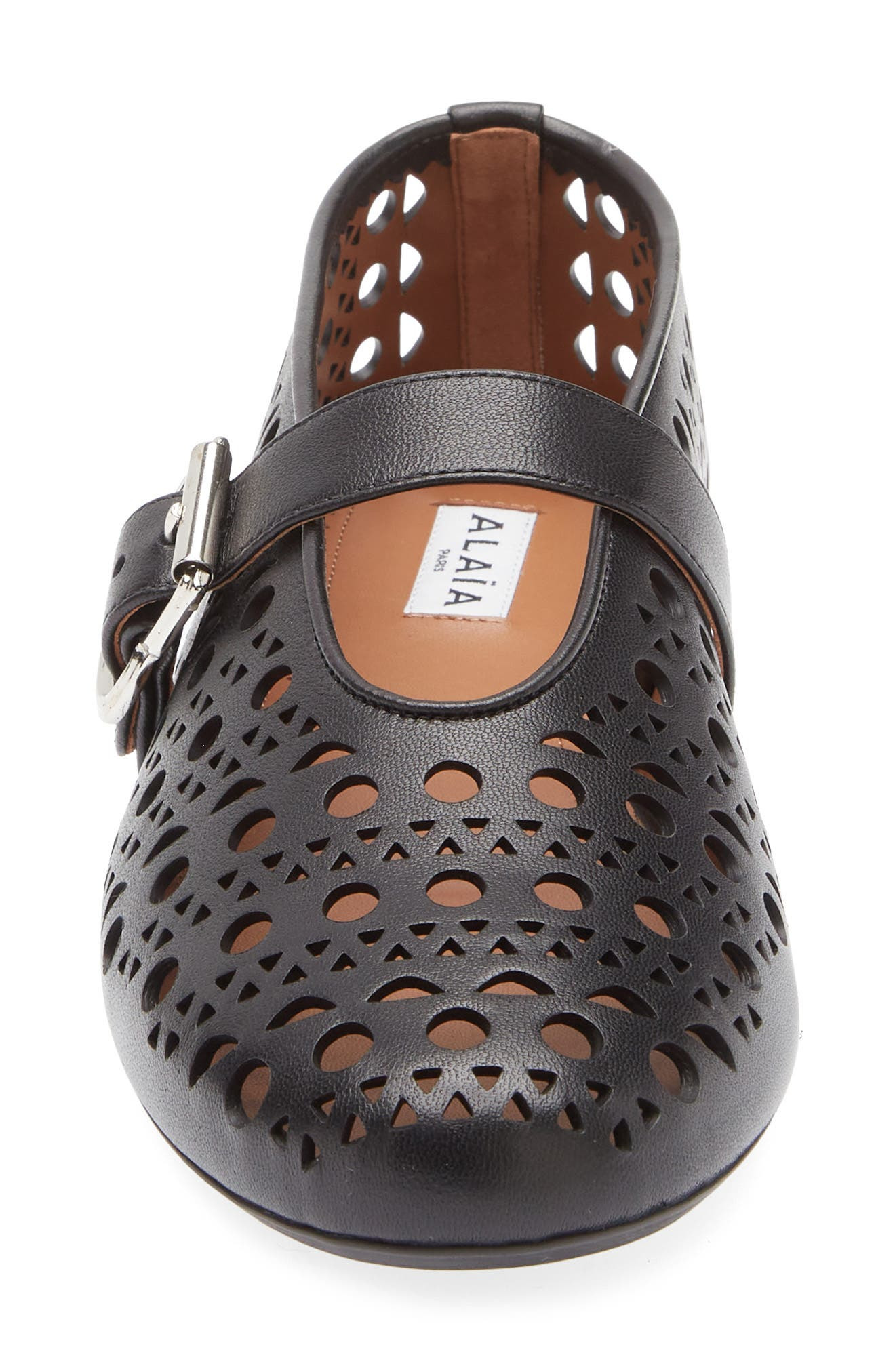 Alaïa Laser Cut Ballet Flat in Noir at Nordstrom - 4