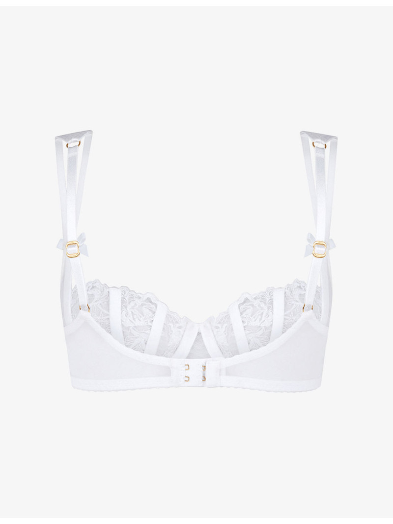Rosia bow-embroidered underwired woven bra 6