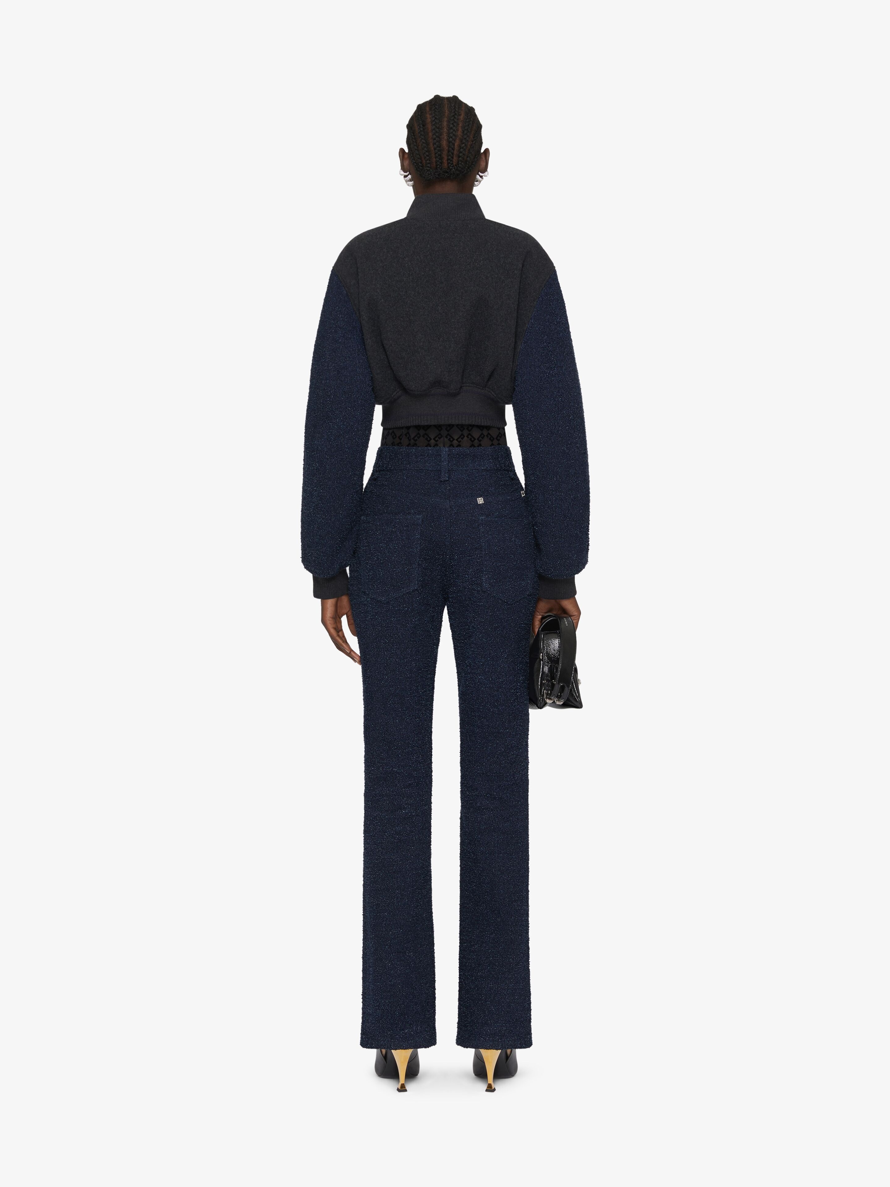 FLARED JEANS IN CURLY DENIM - 4