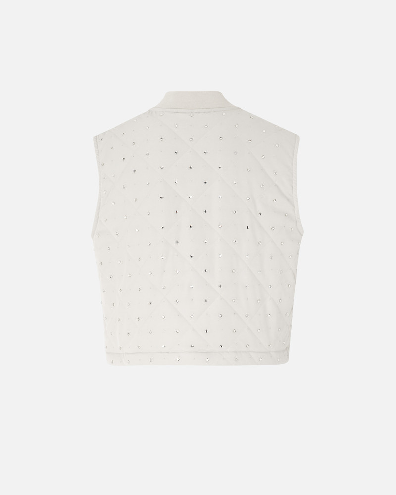 QUILTED VEST WITH RHINESTONES AND STUDS 6