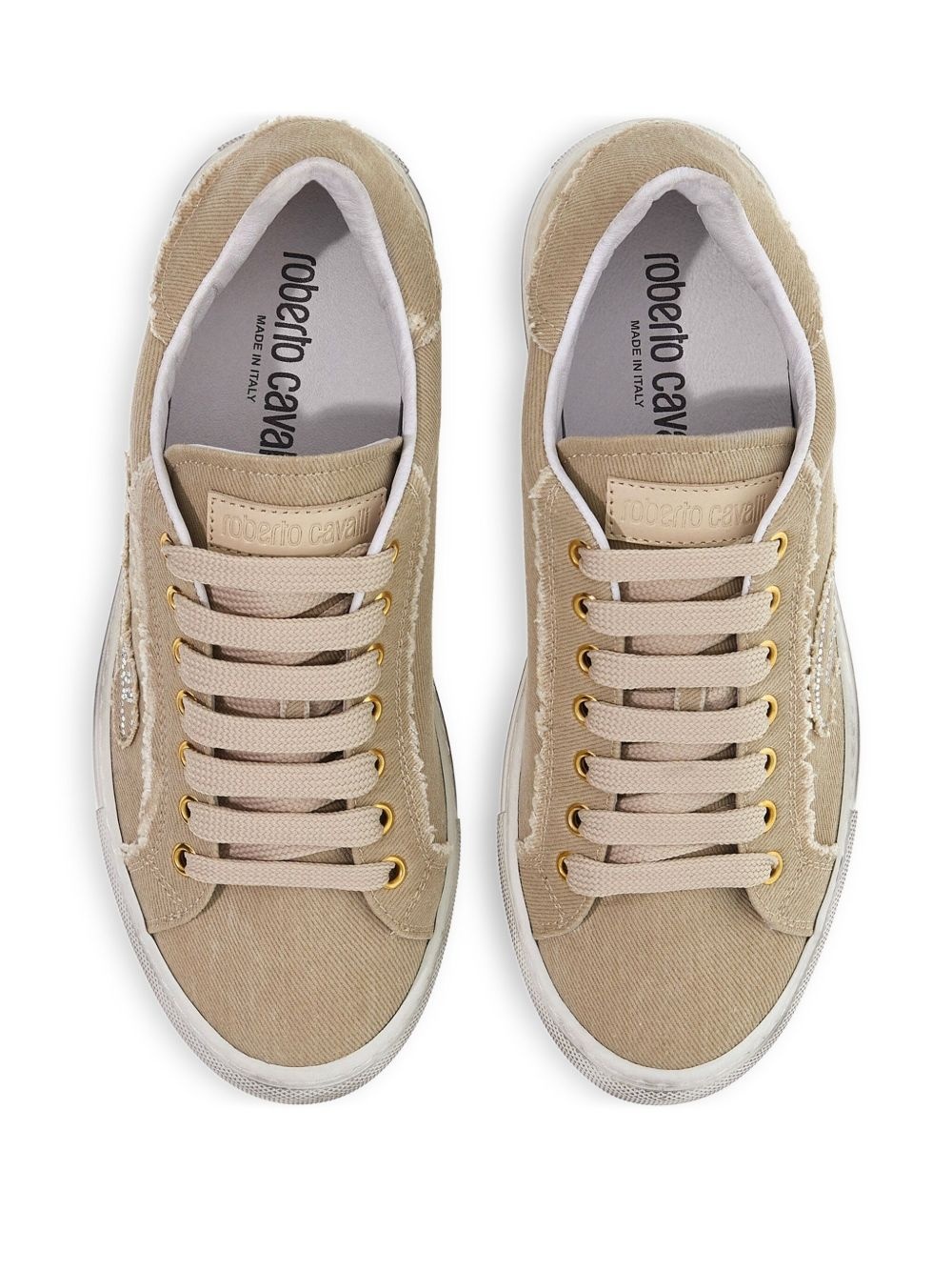 logo-studded lace-up sneakers - 4
