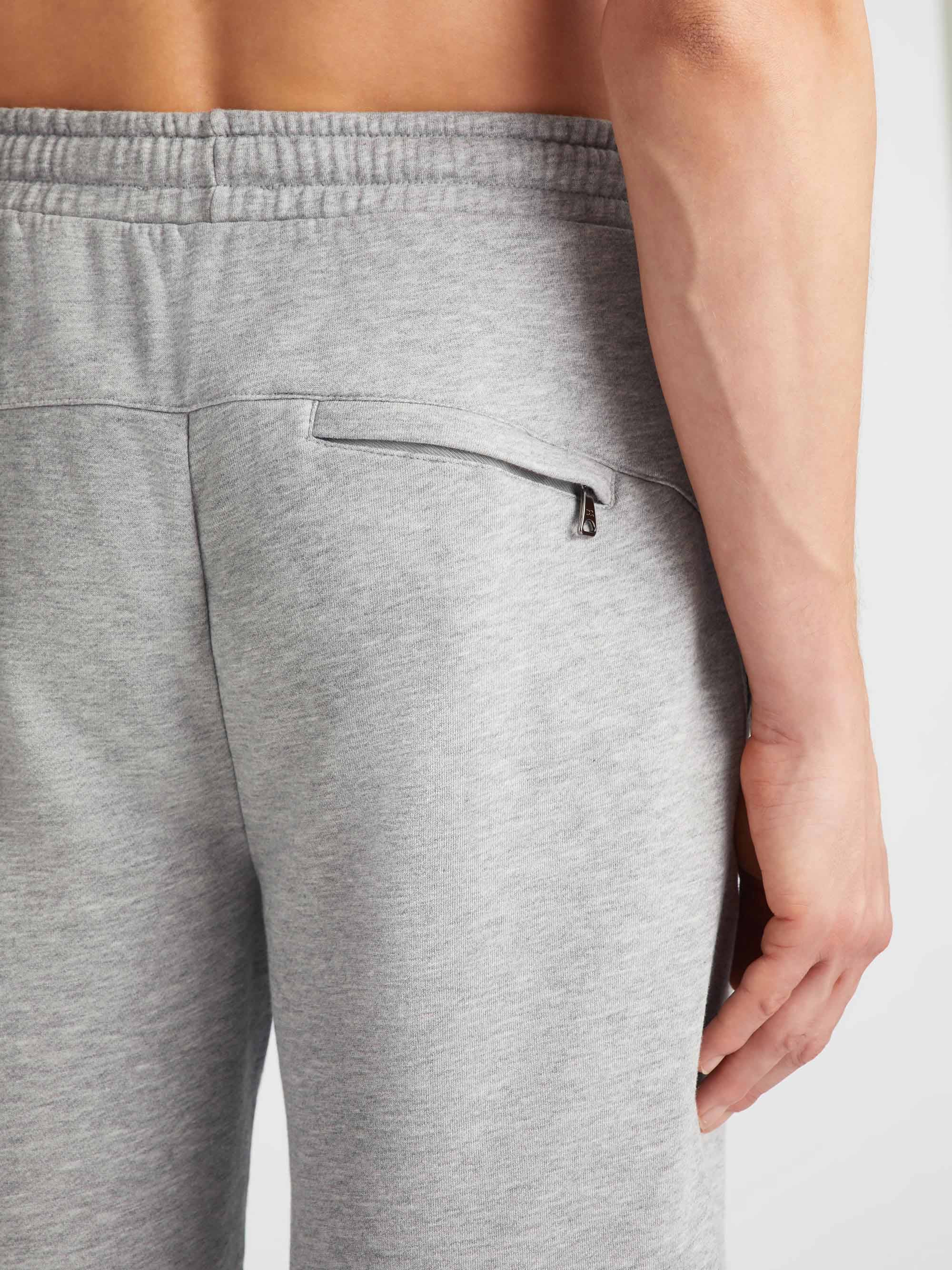 Men's Sweat Shorts Quinn Cotton Modal Silver - 6