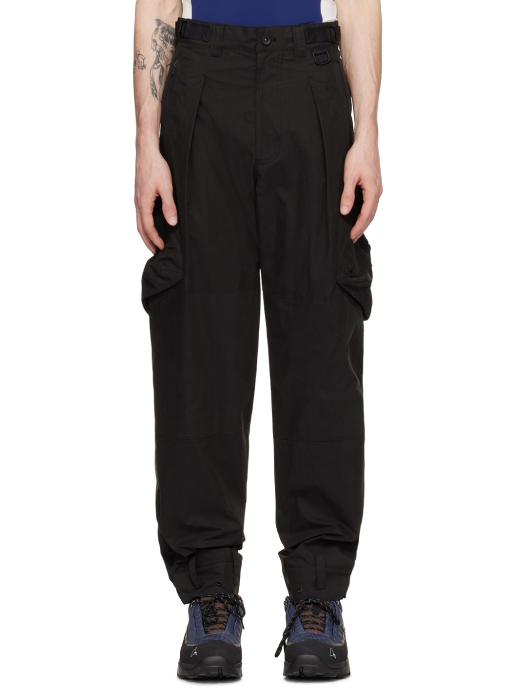 Black Military Cargo Pants - 1