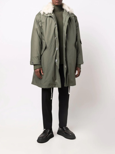 Jil Sander shearling-collar down coat outlook