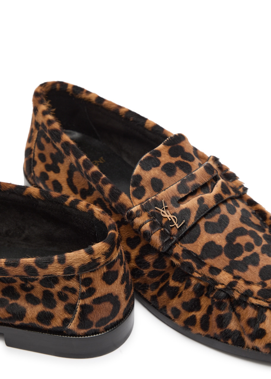 Saint Laurent Le Loafer 15 Leopard-print Calf Hair Loafers - 4