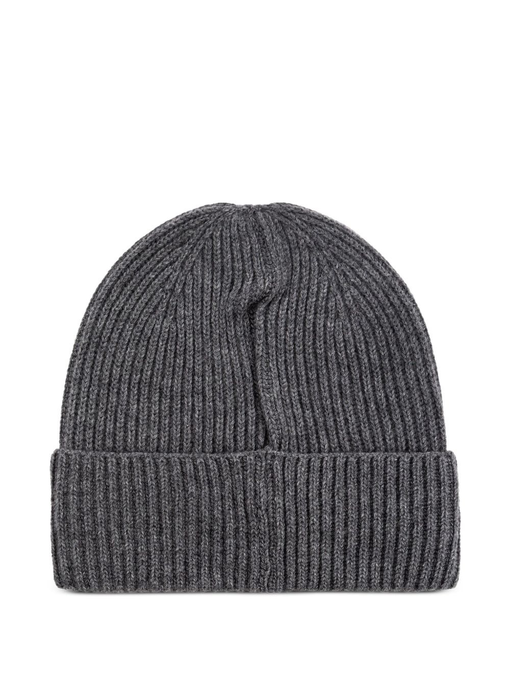 ribbed logo beanie - 2